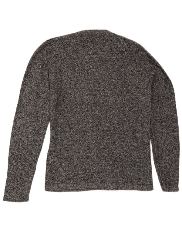 Jack & Jones Mens Crew Neck Jumper Sweater Medium Grey Flecked Cotton