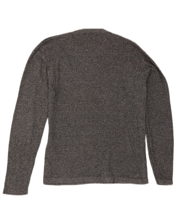 Jack & Jones Mens Crew Neck Jumper Sweater Medium Grey Flecked Cotton