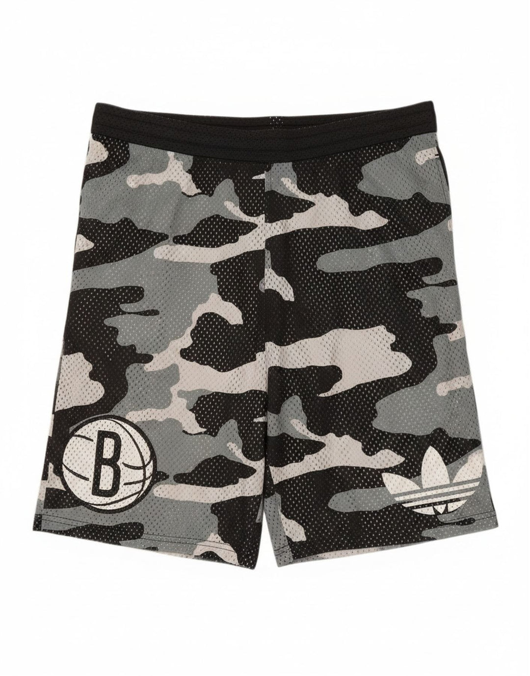 Adidas Mens Graphic Sport Shorts Medium Black Camouflage Polyester