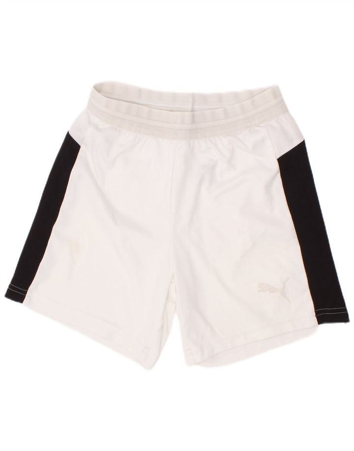 Puma Boys Sport Shorts 7-8 Years White Colourblock Polyester