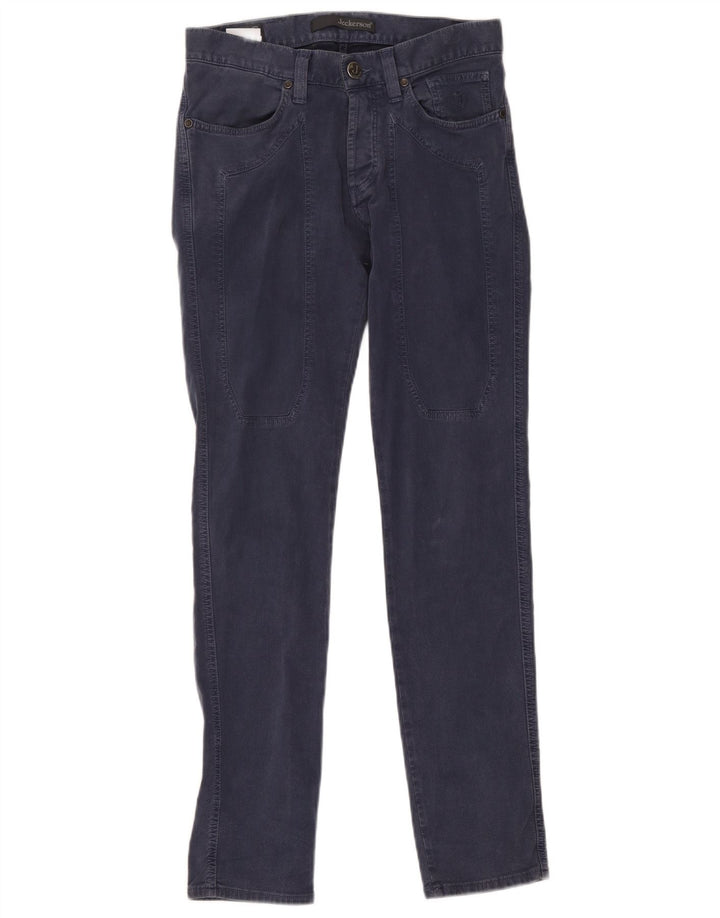 Jeckerson Mens Slim Jeans W29 L30 Navy Blue Cotton
