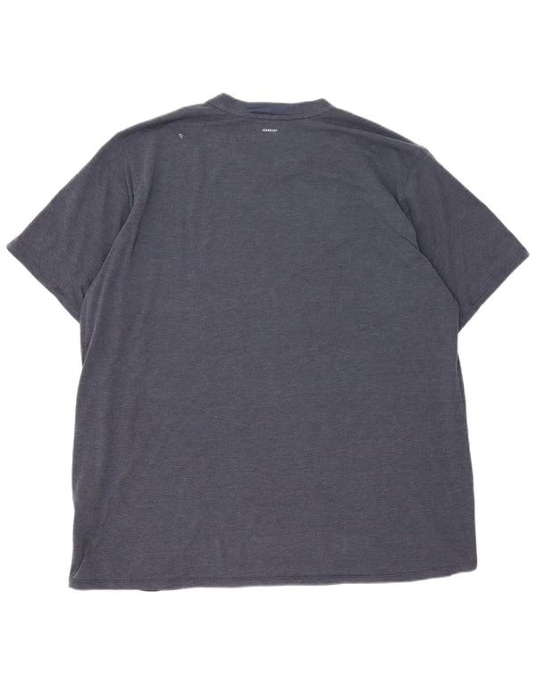Adidas Mens T-Shirt Top 2XL Navy Blue Polyester