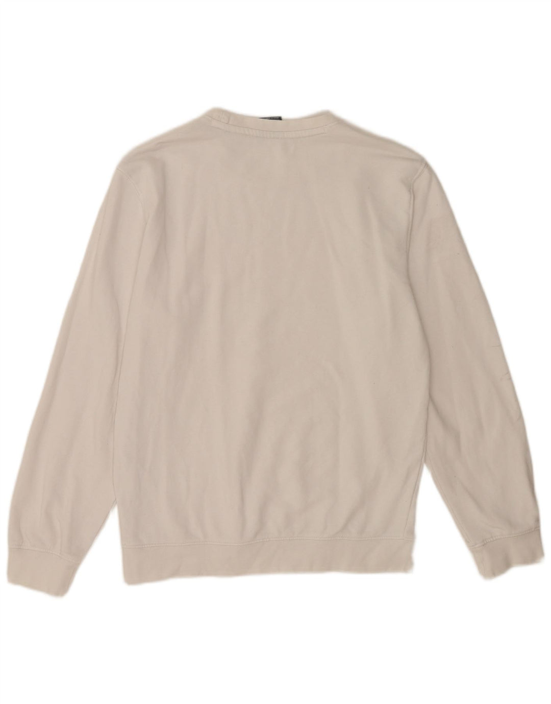 Champion Womens Regular Fit Sweatshirt Jumper UK 14 Medium White Cotton