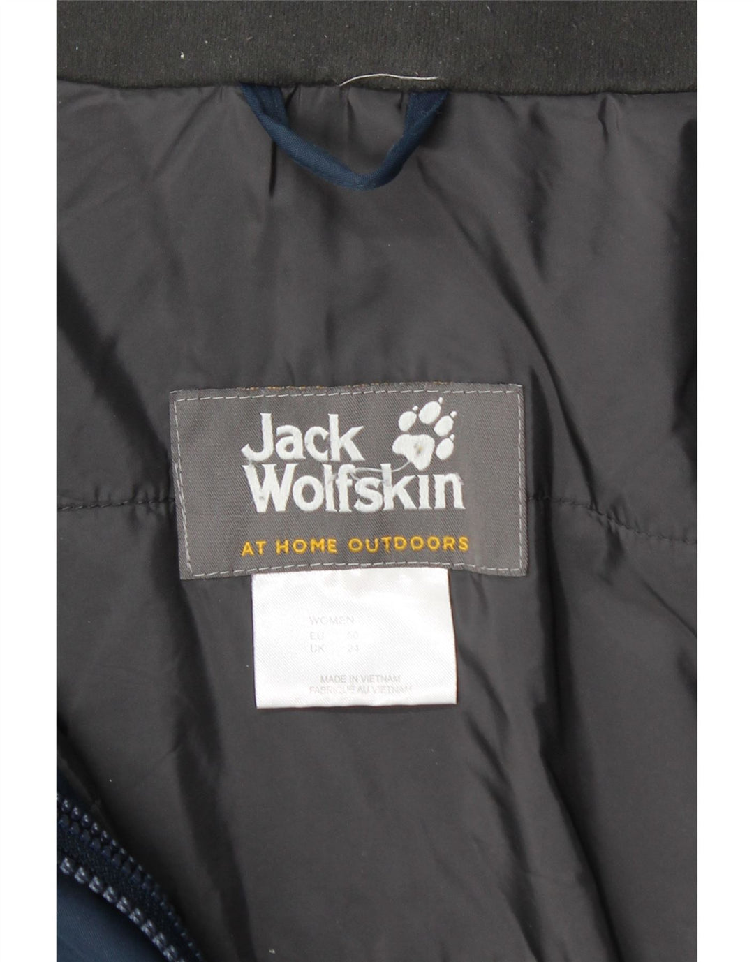 JACK WOLFSKIN Womens Hooded Windbreaker Jacket UK 24 4XL Navy Blue