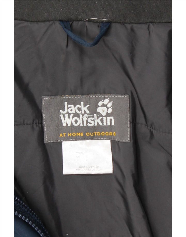 JACK WOLFSKIN Womens Hooded Windbreaker Jacket UK 24 4XL Navy Blue
