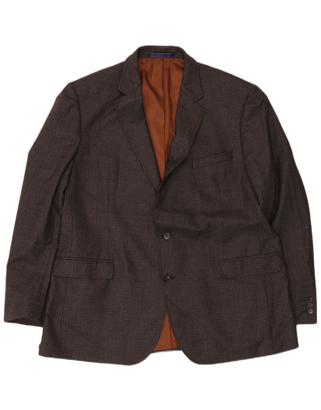 Marks & Spencer Mens Tailored Fit Blazer Jacket UK 46 3XL Grey Houndstooth