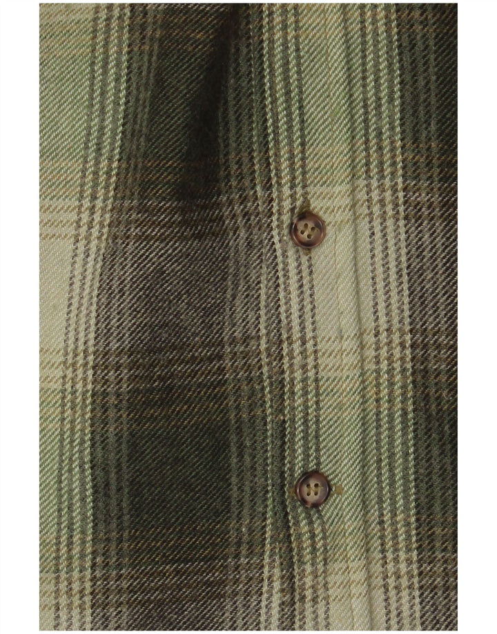 Bailo Mens Overshirt Shirt Large Green Check Wool