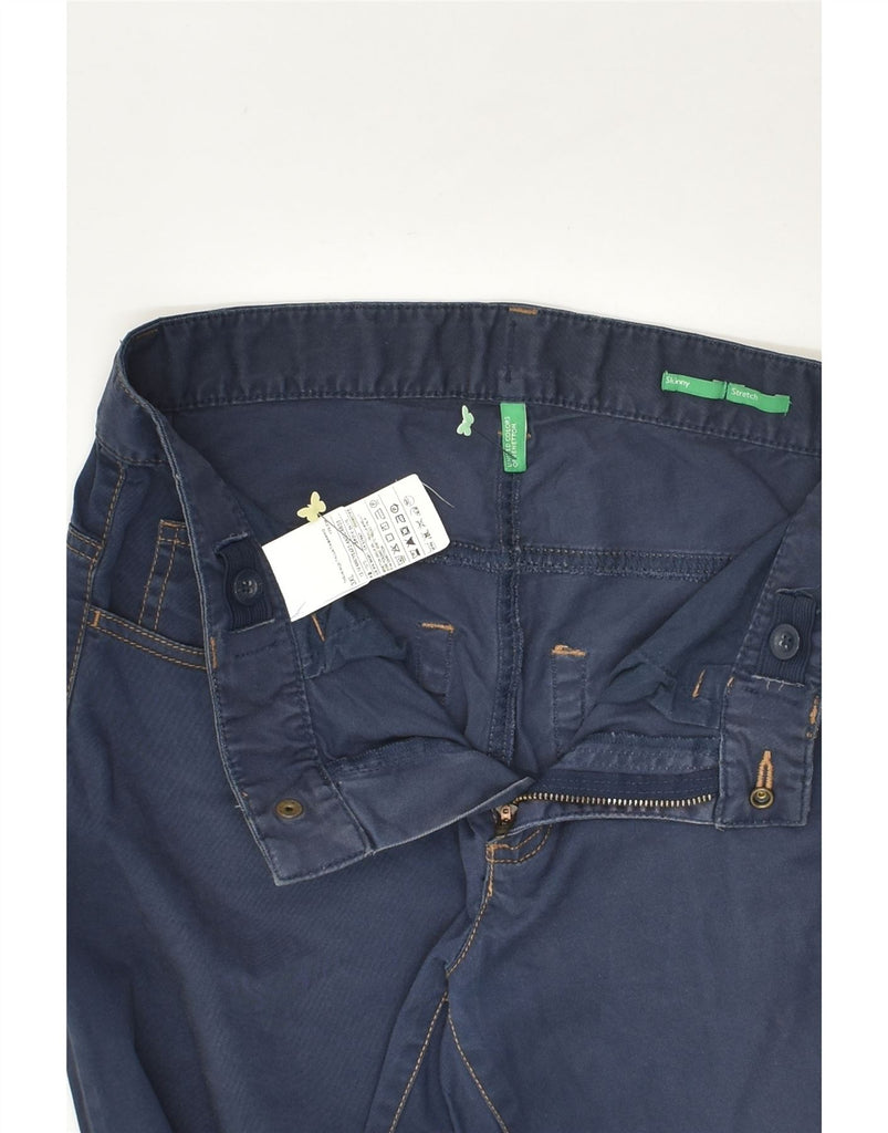 BENETTON Boys Skinny Jeans 13-14 Years 3XL W29 L31 Navy Blue Cotton | Vintage Benetton | Thrift | Second-Hand Benetton | Used Clothing | Messina Hembry 