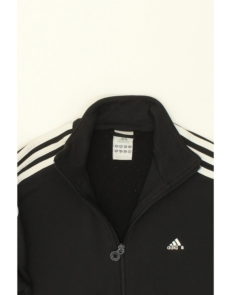 ADIDAS Womens Tracksuit Top Jacket UK 14 Medium Black Vintage Adidas and Second-Hand Adidas from Messina Hembry 