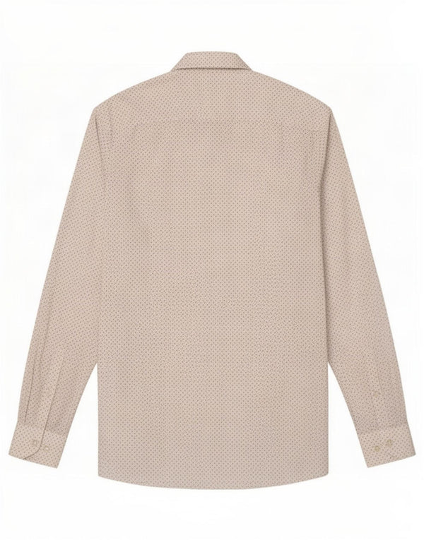 Hugo Boss Mens Extra Slim Fit Shirt Size 42 16 1/2 Large White Geometric