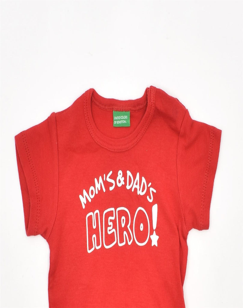 UNITED COLORS OF BENETTON Baby Boys Graphic T-Shirt Top 3-6 Months Red | Vintage | Thrift | Second-Hand | Used Clothing | Messina Hembry 