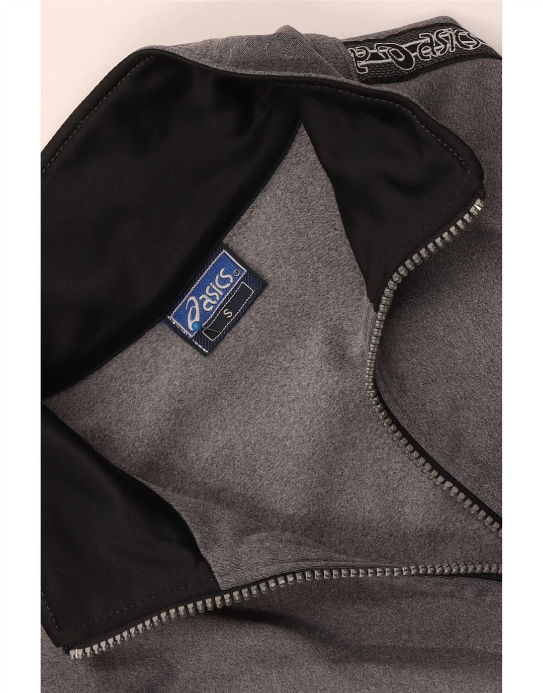 Asics Mens Graphic Tracksuit Top Jacket Small Grey