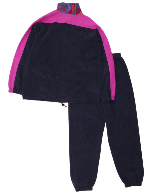 Terinda Mens Relaxed Fit Full Tracksuit Medium Navy Blue Colourblock Sports