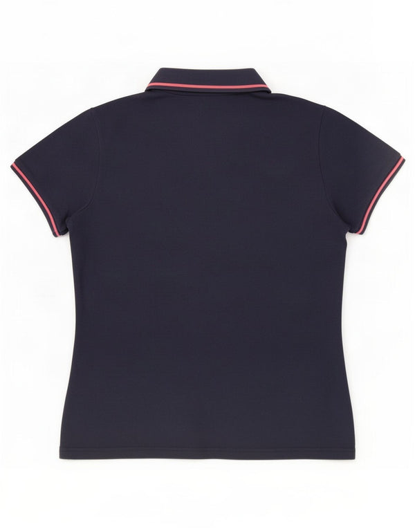 Kappa Womens Polo Shirt UK 14 Large Navy Blue Cotton