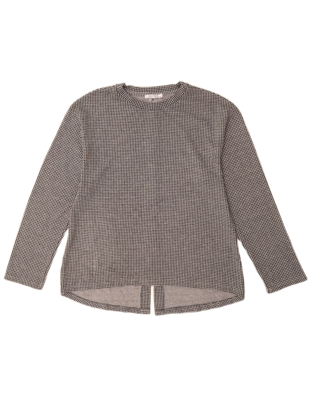 Zara Womens Long Sleeve Blouse Top UK 12 Medium Black Check