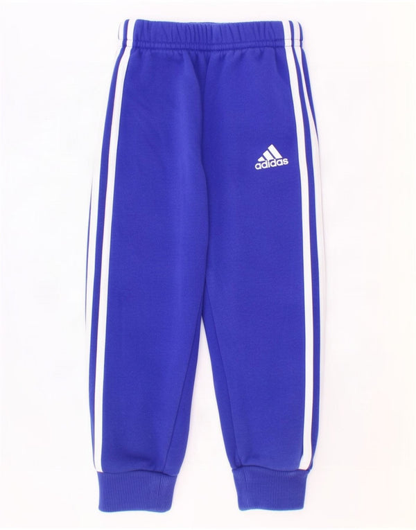 Adidas Baby Boys Joggers Tracksuit Trousers 18-24 Months Blue Cotton