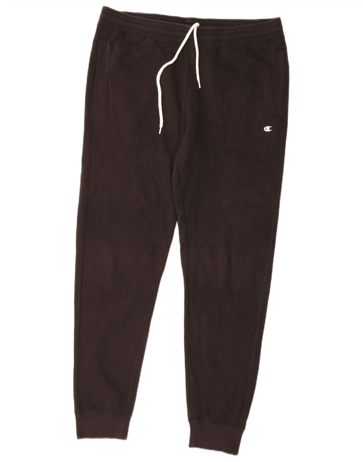 Champion Mens Tracksuit Trousers Joggers Large Black Cotton