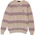 SERGIO TACCHINI Mens V-Neck Jumper Sweater Small Multicoloured Striped