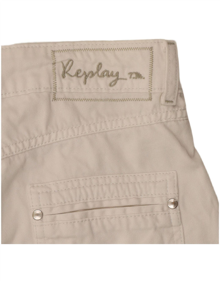 Replay Womens Casual Shorts W30 Medium White