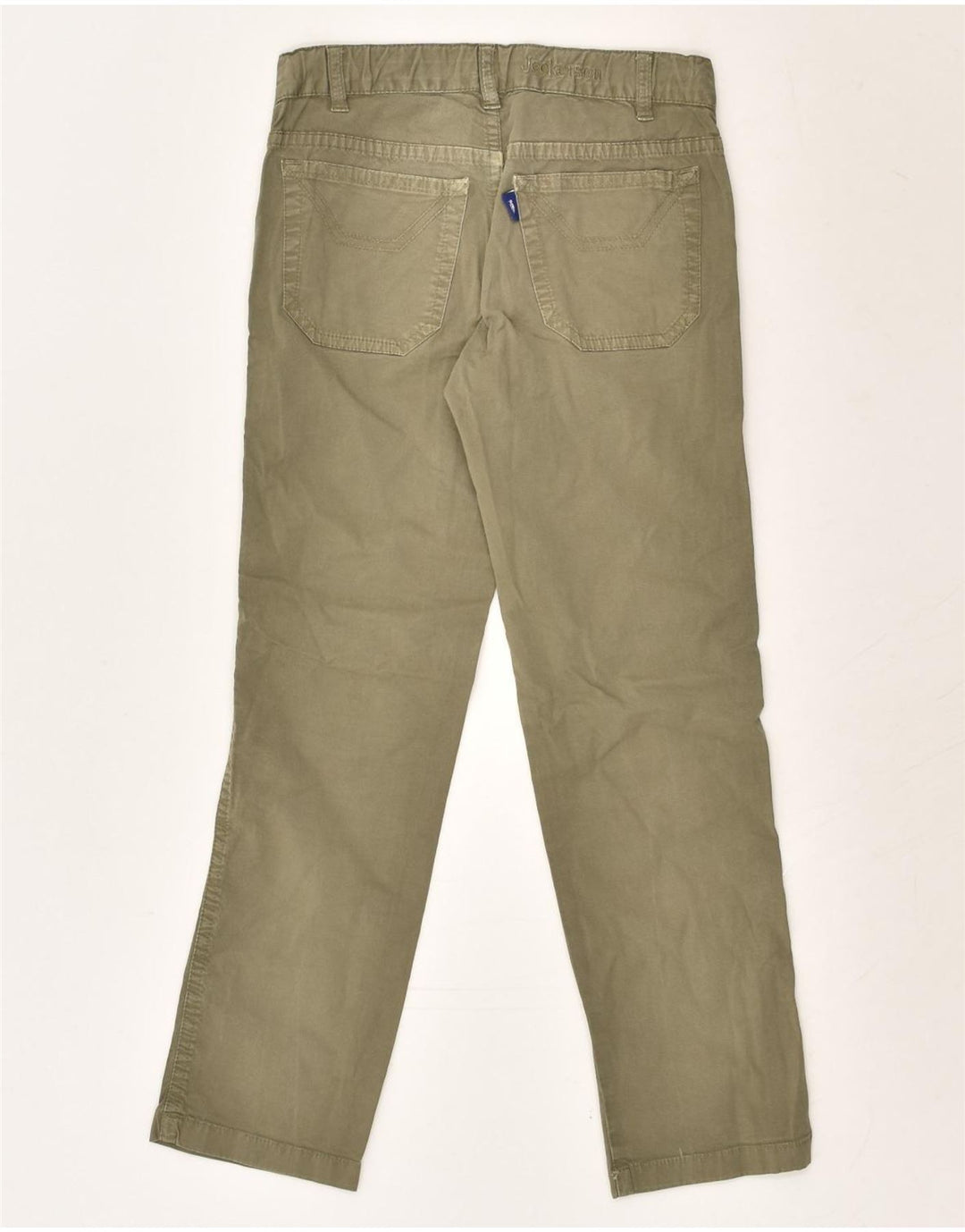 JECKERSON Boys Straight Casual Trousers 7-8 Years W24 L23 Khaki Cotton | Vintage Jeckerson | Thrift | Second-Hand Jeckerson | Used Clothing | Messina Hembry 