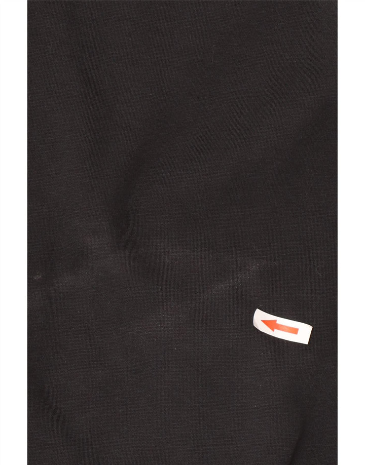 K-Way Mens Zip Hoodie Sweater 2XL Black Polyester