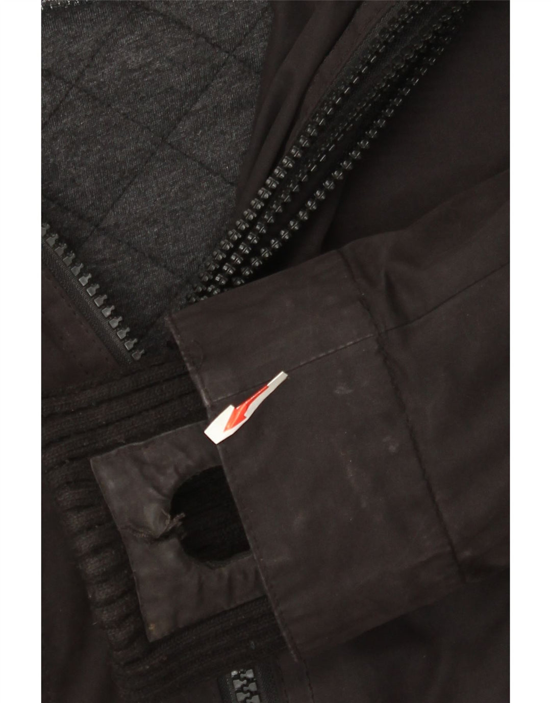 Superdry Womens The Windbomber Hooded Windbreaker Jacket UK 14 Medium Black