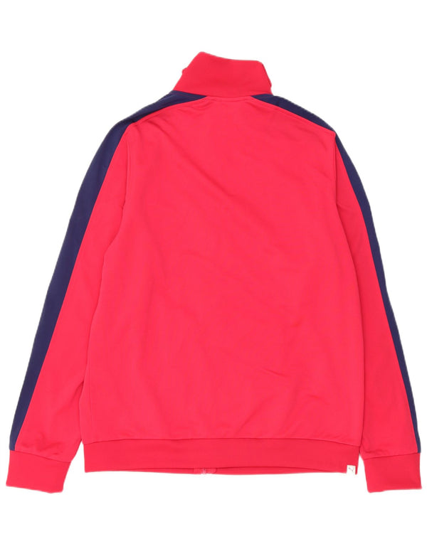 Puma Womens Tracksuit Top Jacket UK 16 Large Pink Colourblock Polyester