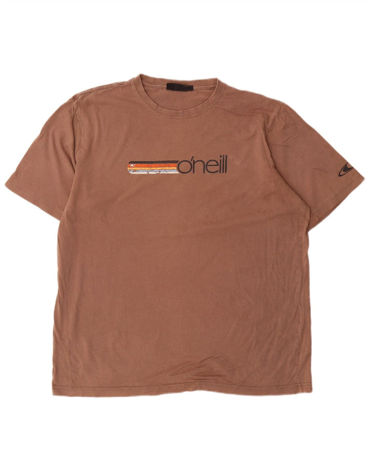 O'Neill Mens Graphic T-Shirt Top XL Brown Cotton