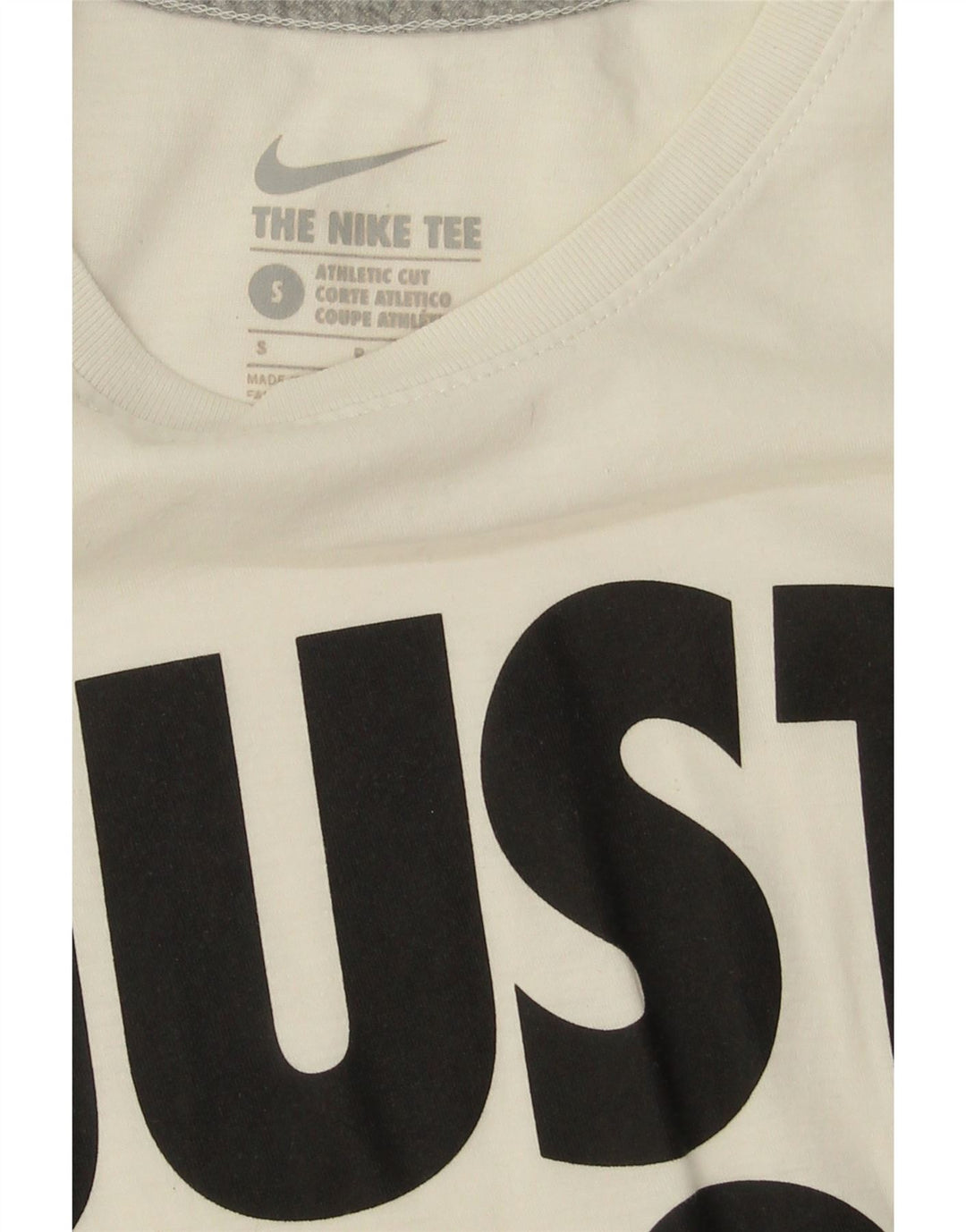 NIKE Mens Athletic Cut Graphic T-Shirt Top Small White Cotton Vintage Nike and Second-Hand Nike from Messina Hembry 
