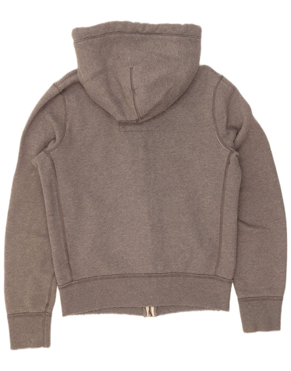 Abercrombie & Fitch Mens Graphic Zip Hoodie Sweater Medium Grey Cotton