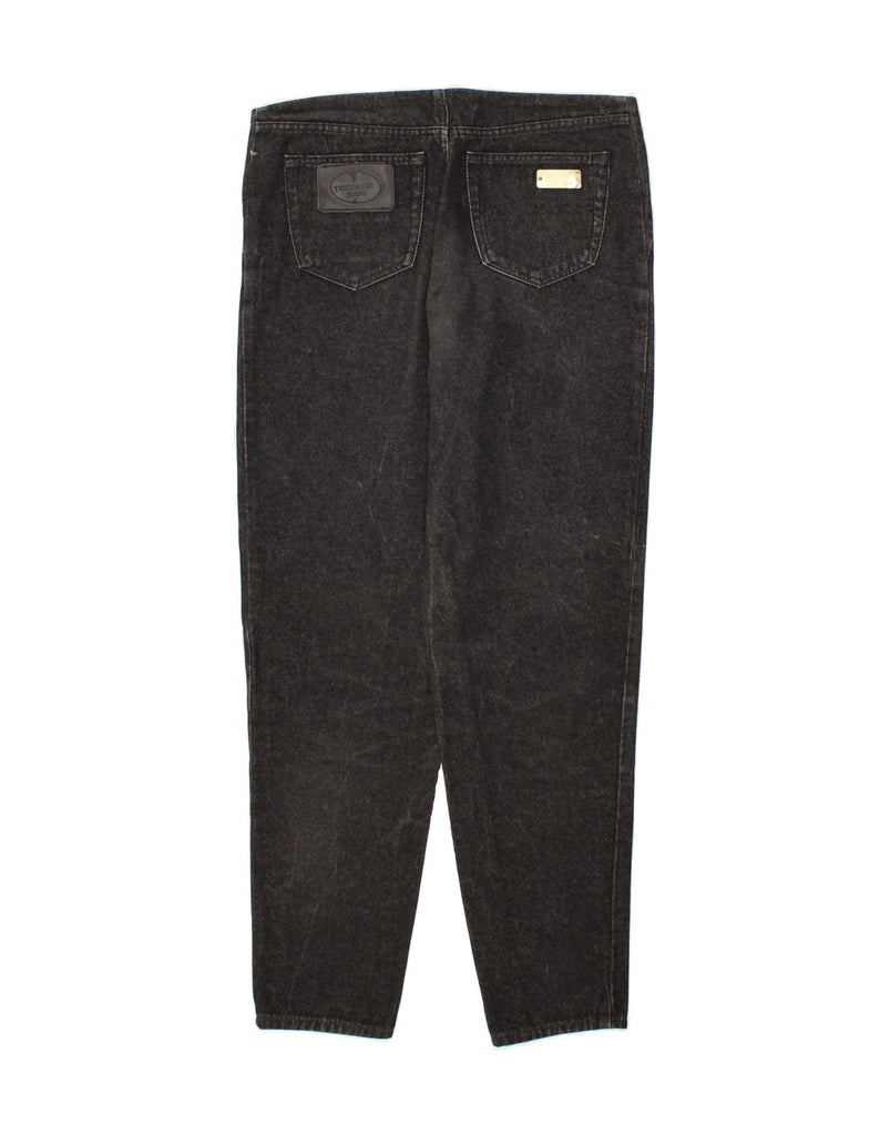 TRUSSARDI Womens Tapered Jeans W29 L32 Black Cotton Vintage Trussardi and Second-Hand Trussardi from Messina Hembry 