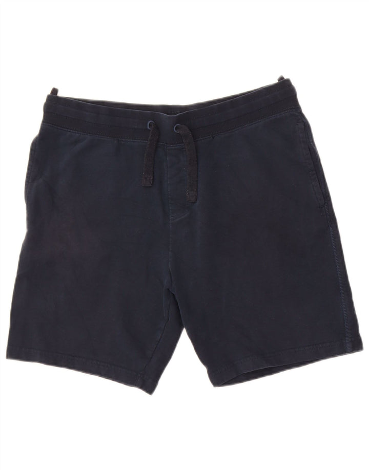Marks & Spencer Mens Regular Sport Shorts Medium Navy Blue Cotton