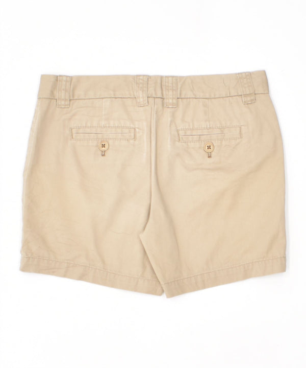 J. CREW Womens Classic Twill Low Waist Chino Shorts W32 Large Beige Cotton