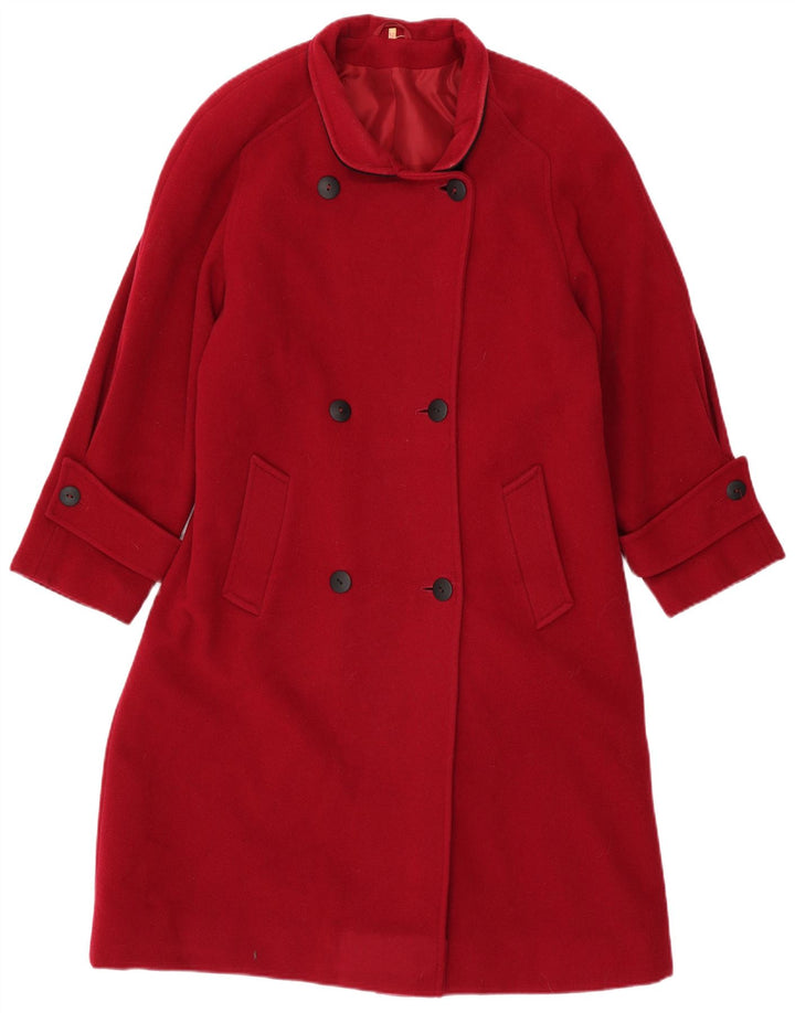 Canda Womens Double Breasted Coat UK 12 Medium Red New Wool