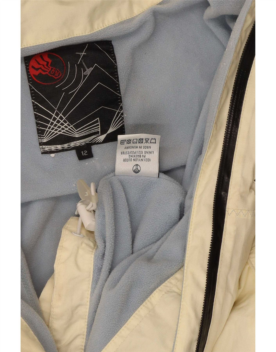 Fat Face Womens Hooded Windbreaker Jacket UK 12 Medium Yellow Nylon