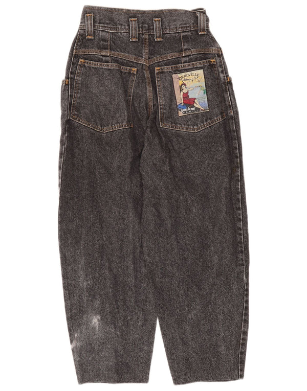 Vintage Womens Balloon High Waist Jeans EU 38 Medium W24 L24 Grey Cotton