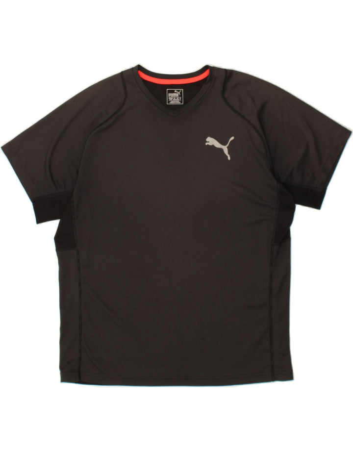 PUMA Mens T-Shirt Top XL Grey Polyester Vintage Puma and Second-Hand Puma from Messina Hembry 