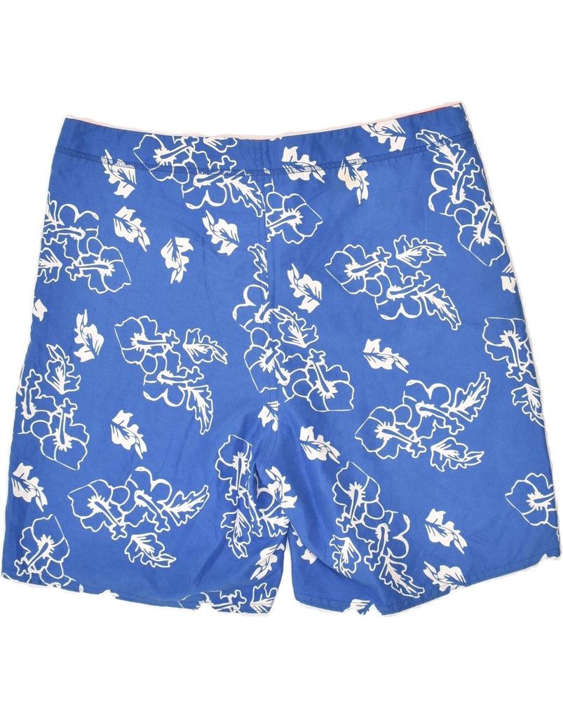 FILA Mens Swimming Shorts Large Blue Floral Polyester | Vintage Fila | Thrift | Second-Hand Fila | Used Clothing | Messina Hembry 