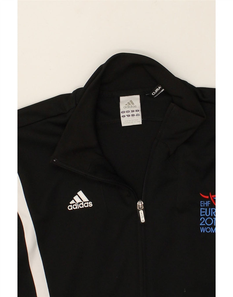 ADIDAS Womens Euro 2010 Graphic Tracksuit Top Jacket UK 16 Large Black | Vintage Adidas | Thrift | Second-Hand Adidas | Used Clothing | Messina Hembry 