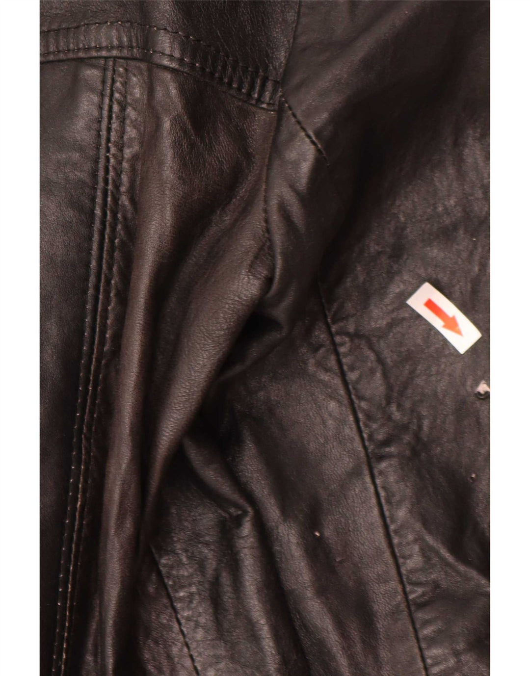 Vintage Womens 3 Button Leather Blazer Jacket IT 44 Medium Black
