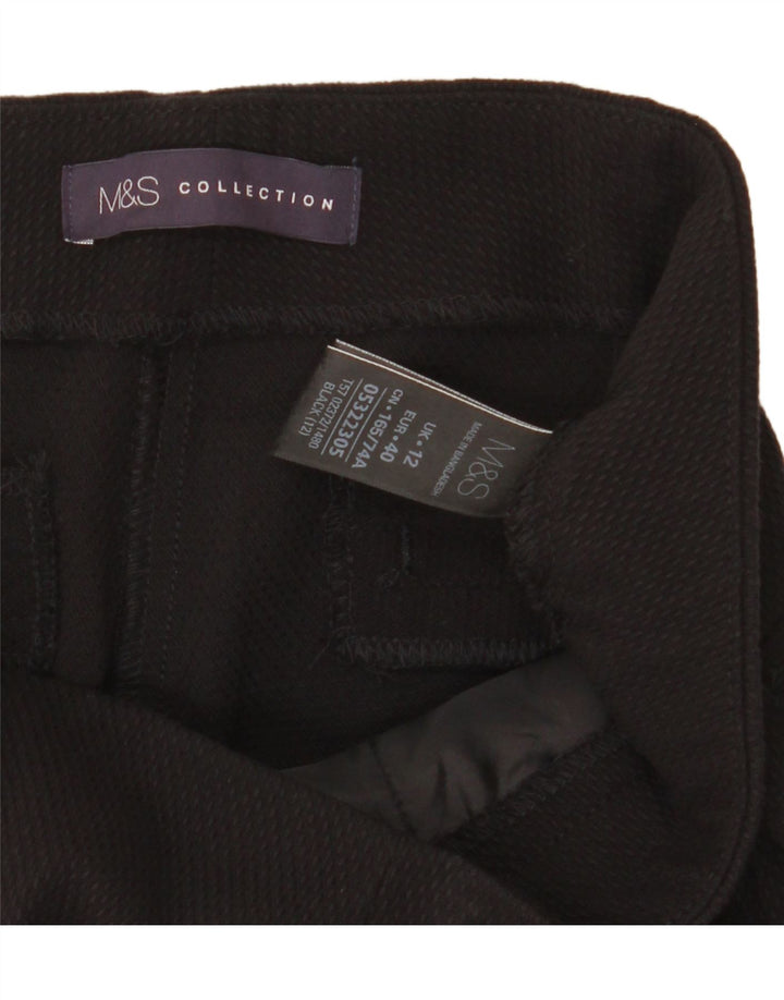 MARKS & SPENCER Womens Chino Shorts UK 12 Medium W32  Black Polyester Vintage Marks & Spencer and Second-Hand Marks & Spencer from Messina Hembry 