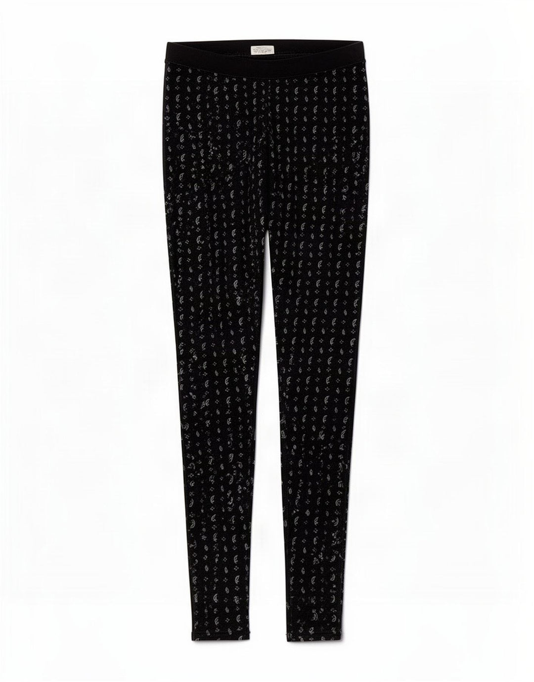 Jack Wills Womens Abstract Pattern Leggings UK 8 Small Black
