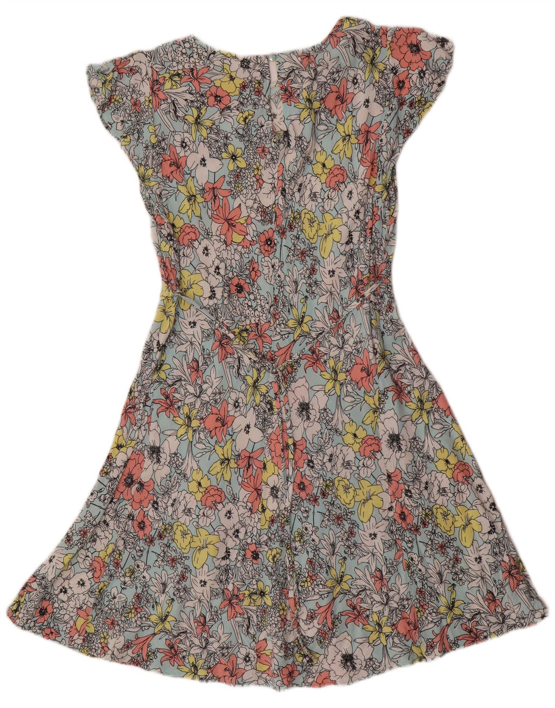 MARKS & SPENCER Womens A-Line Dress UK 14 Large Multicoloured Floral