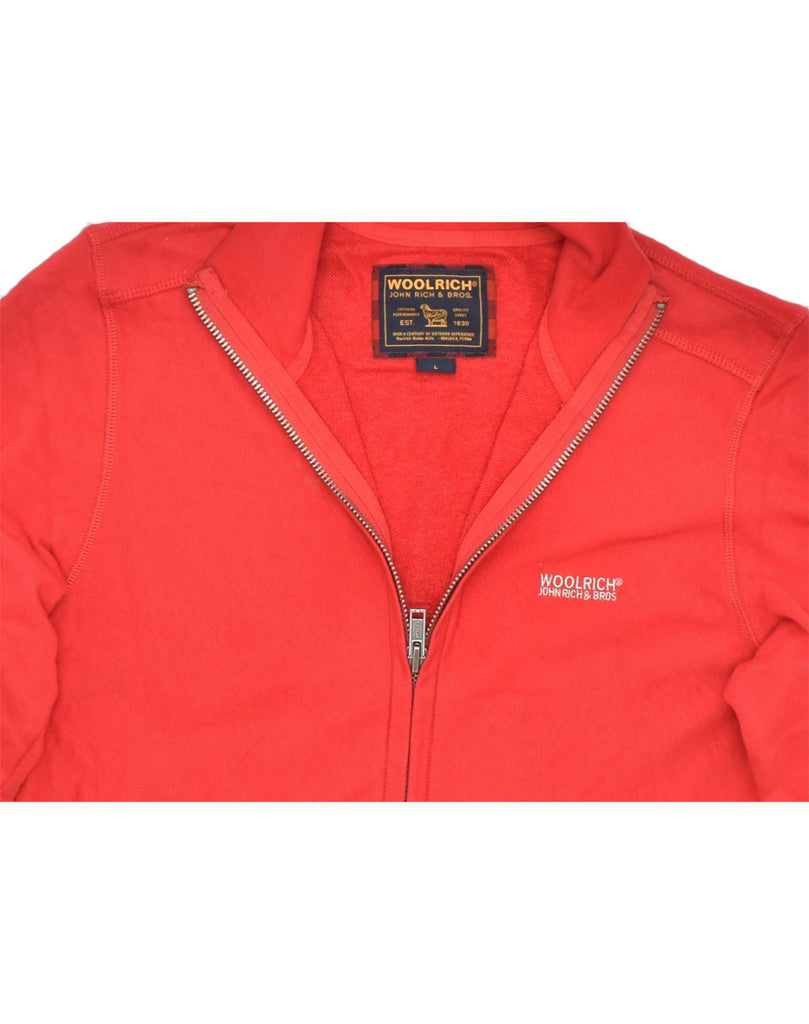 WOOLRICH Mens Tracksuit Top Jacket Large Red Cotton | Vintage | Thrift | Second-Hand | Used Clothing | Messina Hembry 