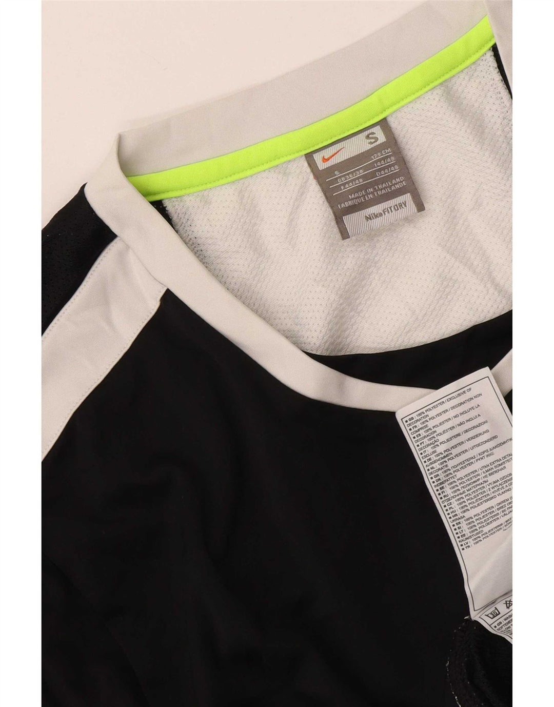 Nike Mens Graphic T-Shirt Top UK 36/38 Small Black Colourblock Polyester