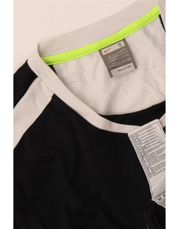 Nike Mens Graphic T-Shirt Top UK 36/38 Small Black Colourblock Polyester