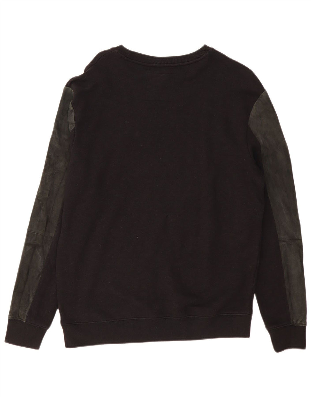 All Saints Mens Sweatshirt Jumper Medium Black Colourblock Cotton