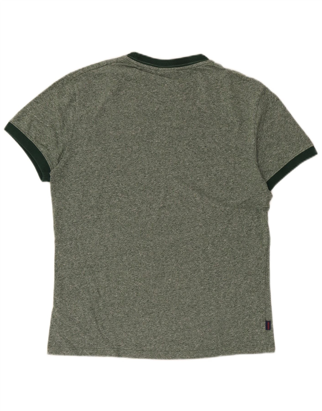 Superdry Mens T-Shirt Top Medium Green Flecked Cotton