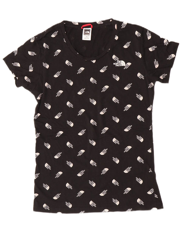 The North Face Womens Graphic T-Shirt Top UK 12 Medium Black Cotton