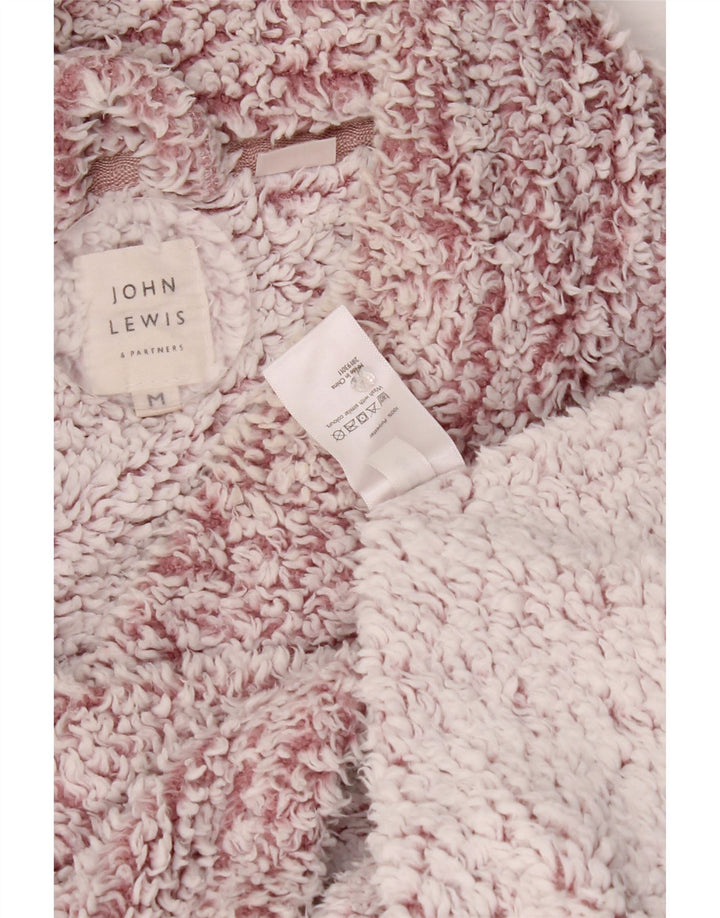 John Lewis Womens Loose Fit Fleece Jumper UK 14 Medium Pink Polyester